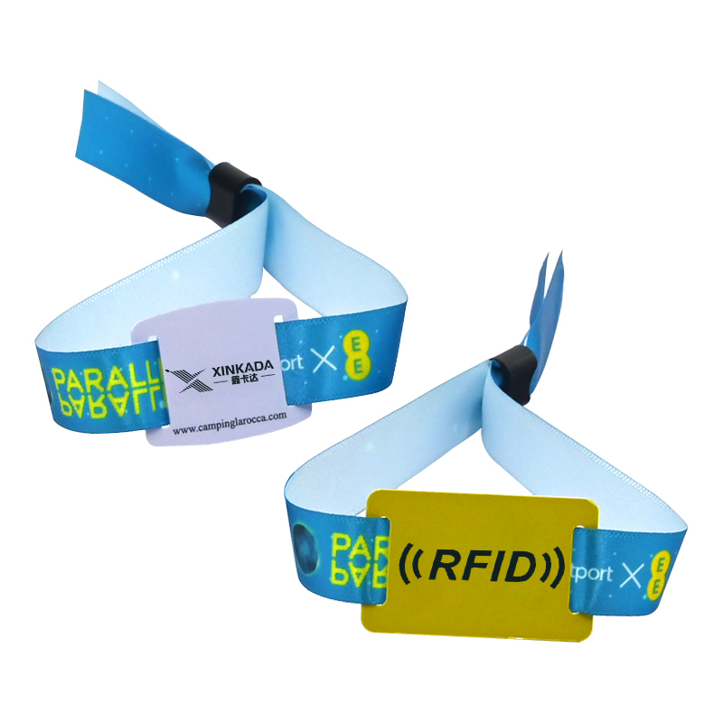 RFID织唛腕带批爆发产织唛手环定制工厂智能腕带厂家3